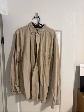 Woolrich Men's Button-Down Shirt in Beige